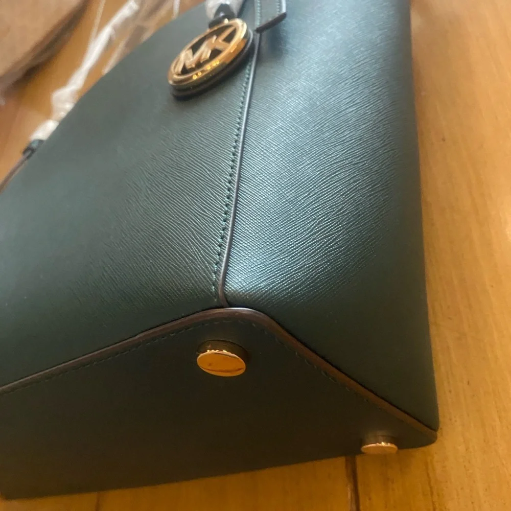 Michael Kors Voyager Large Blue Leather Tote Authentic New w Tags & Dust Bag